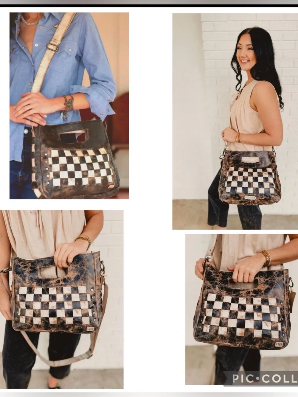 NWT Bed Stu Orchid Satchel Handbag Crossbody Bag Black Lux Nectar Lux MSRP $280